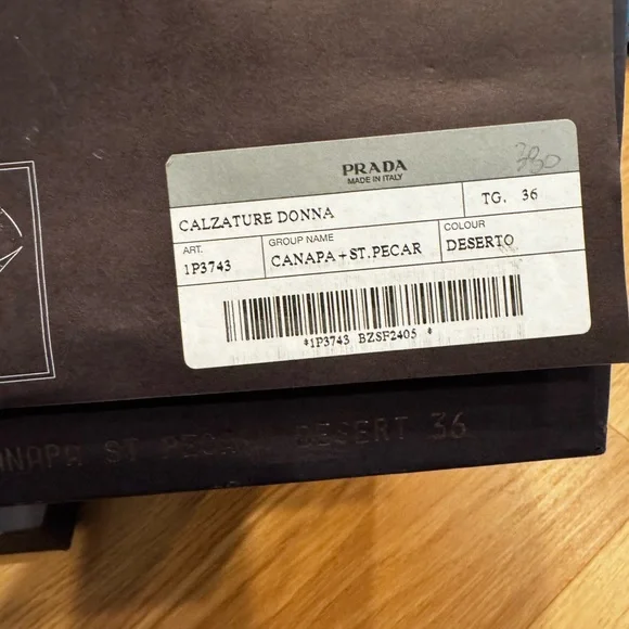 Prada Women's Beige Leather Heels - Picture 2 of 6